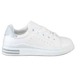 Diamantique Sneakers Con Inserto Glitter bianca