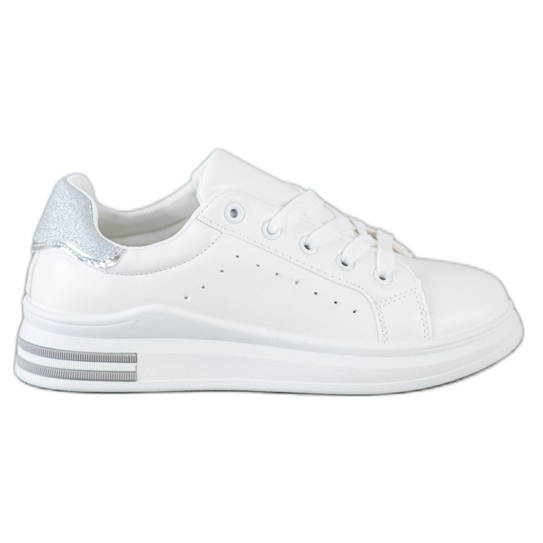Diamantique Sneakers Con Inserto Glitter bianca