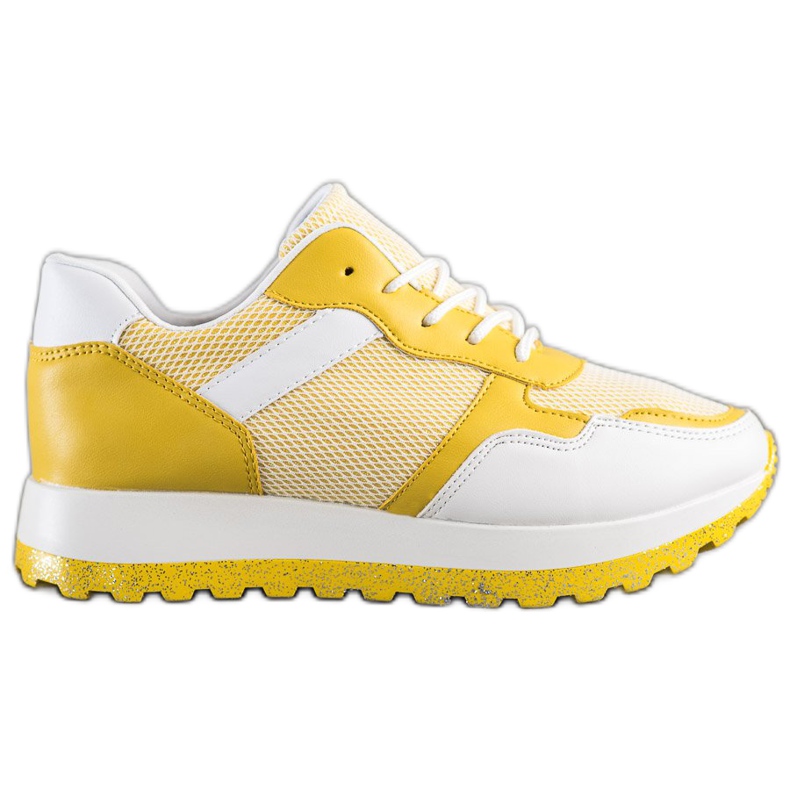 Bestelle Sneakers Con Platform Glitter bianca giallo