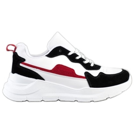 SHELOVET Sneakers Con Inserti In Camoscio bianco nero