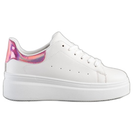 SHELOVET Scarpe da ginnastica comode bianca