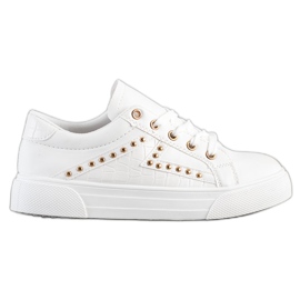 SHELOVET Sneakers in ecopelle bianco