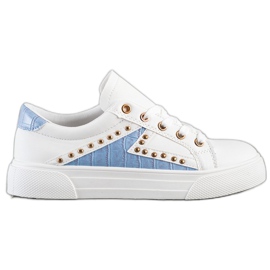 SHELOVET Sneakers in ecopelle bianca