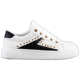 SHELOVET Sneakers in ecopelle bianca