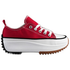 SHELOVET Scarpe Da Ginnastica Su Una Piattaforma Alta rosso