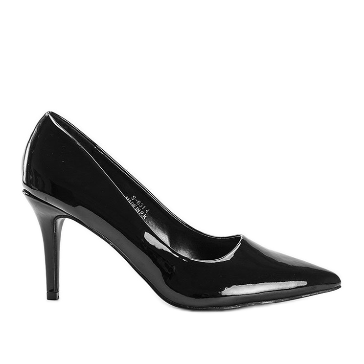 Décolleté nere in ecopelle Ally nero