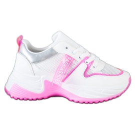 SHELOVET Scarpe da ginnastica con scarpe alla moda in rete bianco