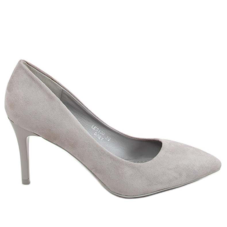 Comode décolleté grigie su spilla grigia LE012P Grey grigio
