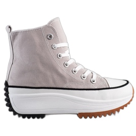 SHELOVET Sneakers Alte Sulla Piattaforma grigio
