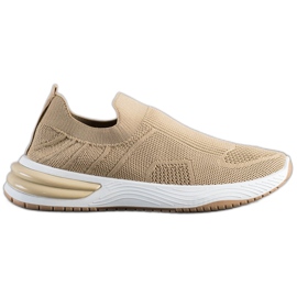 SHELOVET Sneakers senza lacci traforate marrone