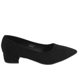 Nero Décolleté tacco basso nero CC205P Nero