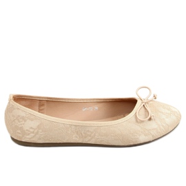 Ballerine in pizzo beige DY-12 Albicocca