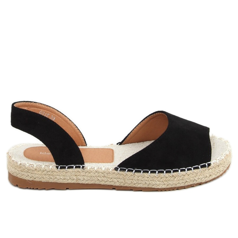 Espadrillas nere aperte in punta 6915 Black nero
