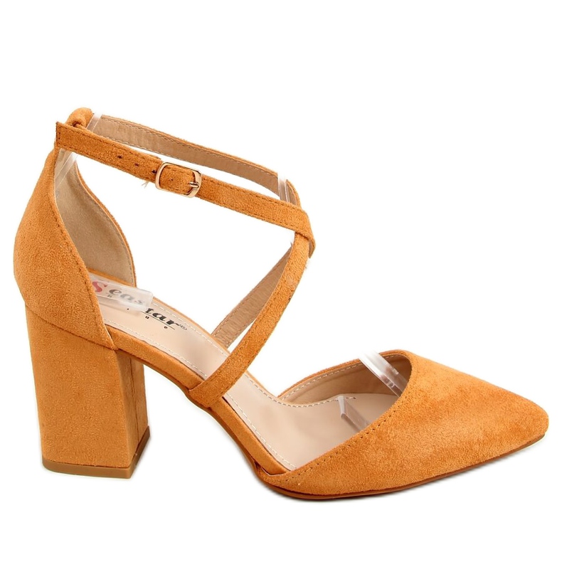 Décolleté con tacco largo cammello NC900 Camel marrone