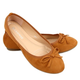 Camel 9F116 Ballerine in camoscio cammello marrone