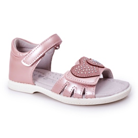 PE1 Sandali Per Bambini Con Velcro Pink My Heart rosa
