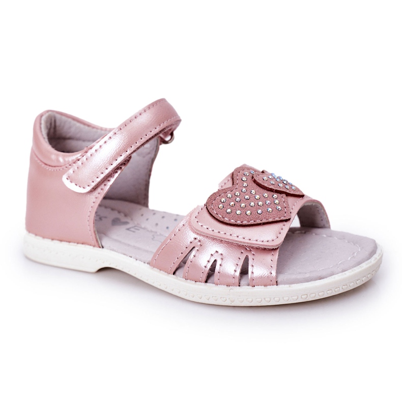 PE1 Sandali Per Bambini Con Velcro Pink My Heart rosa