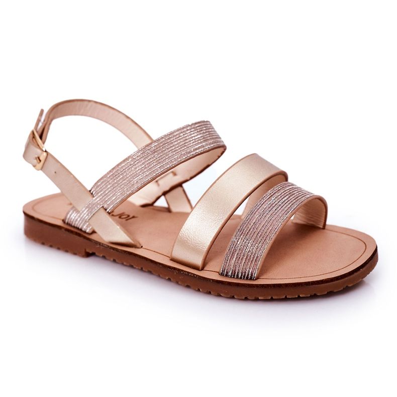 Sandali lucidi per bambini Rose Gold Natalie d'oro