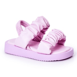 FR1 Sandali per bambini con dolcezza viola a coste