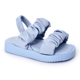 FR1 Sandali per bambini con dolcezza blu a coste ['blu']