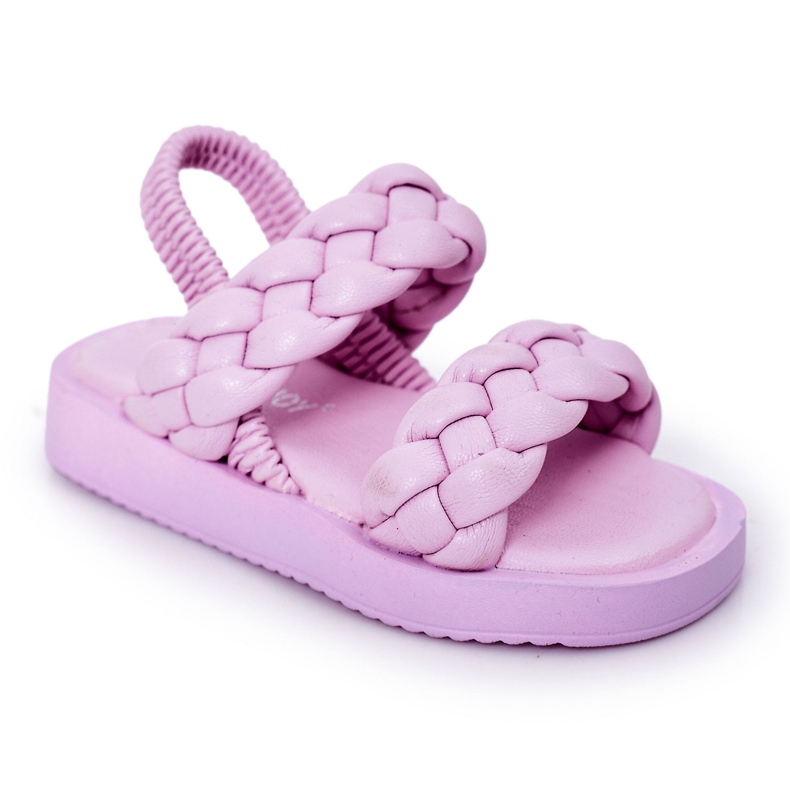 FR1 Sandali per bambini con cutie-pie viola a coste