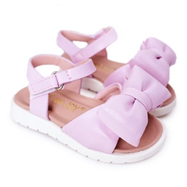 FR1 Sandali Per Bambini Con Fiocco Viola Abbie