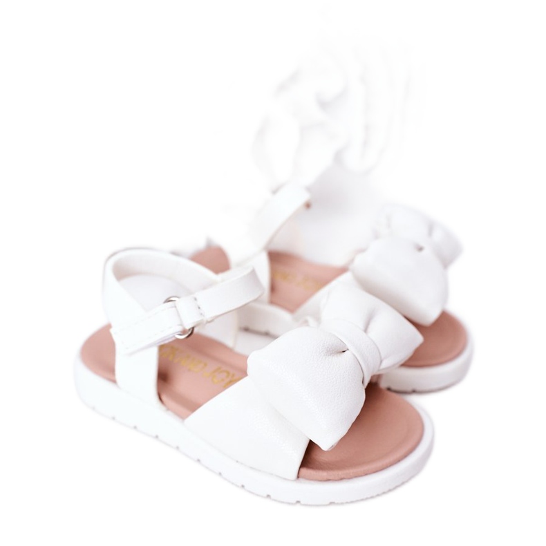 FR1 Sandali per bambini con fiocco bianco Abbie bianca