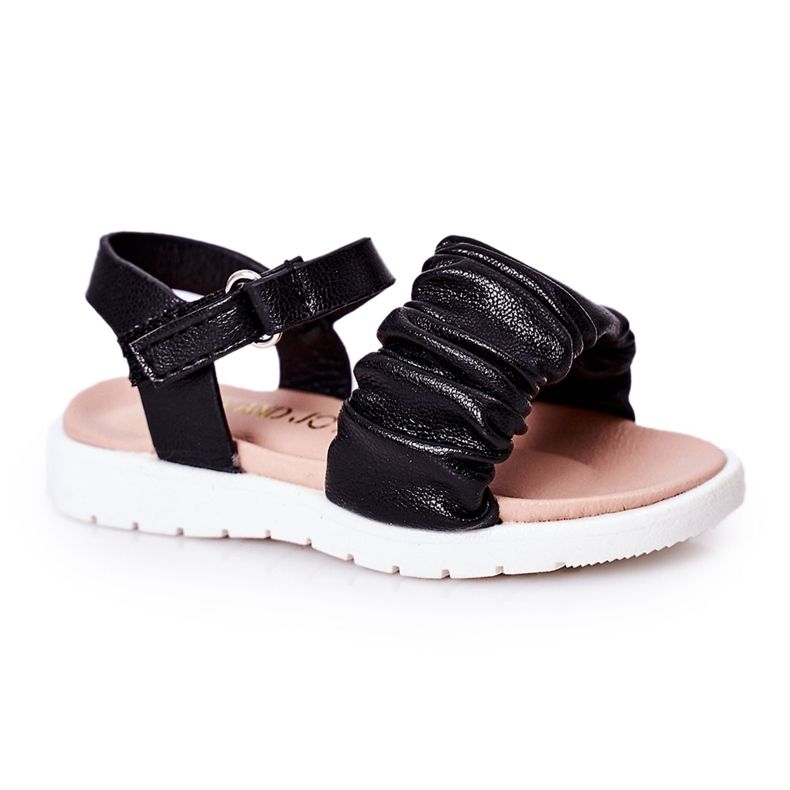 FR1 Sandali Aimy Neri Per Bambini Con Velcro nero