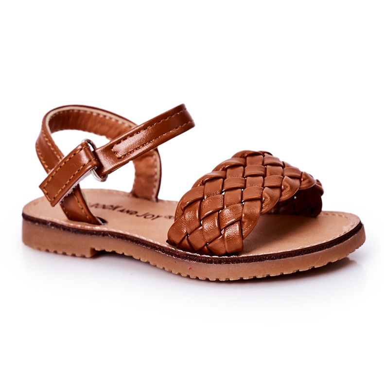 Sandali Per Bambini Con Intrecciato Cammello Bailly marrone