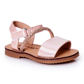 FR1 Sandali Per Bambini Con Paillettes Rosa Blake