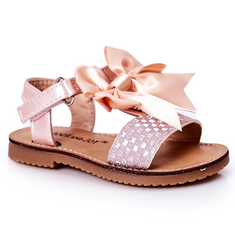 FR1 Sandali Per Bambini Con Fiocco Pink Beebee rosa