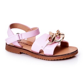 FR1 Sandali Per Bambini Con Catena Viola Buffy