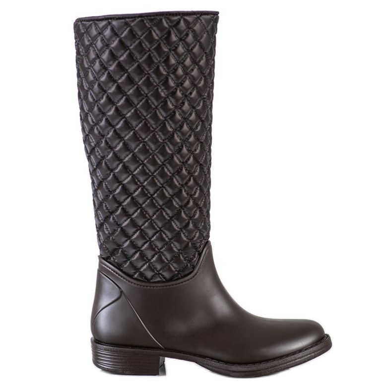 SHELOVET Galosce alte e trapuntate marrone