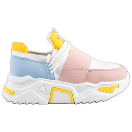 SHELOVET Sneakers colorate sulla piattaforma bianco multicolore