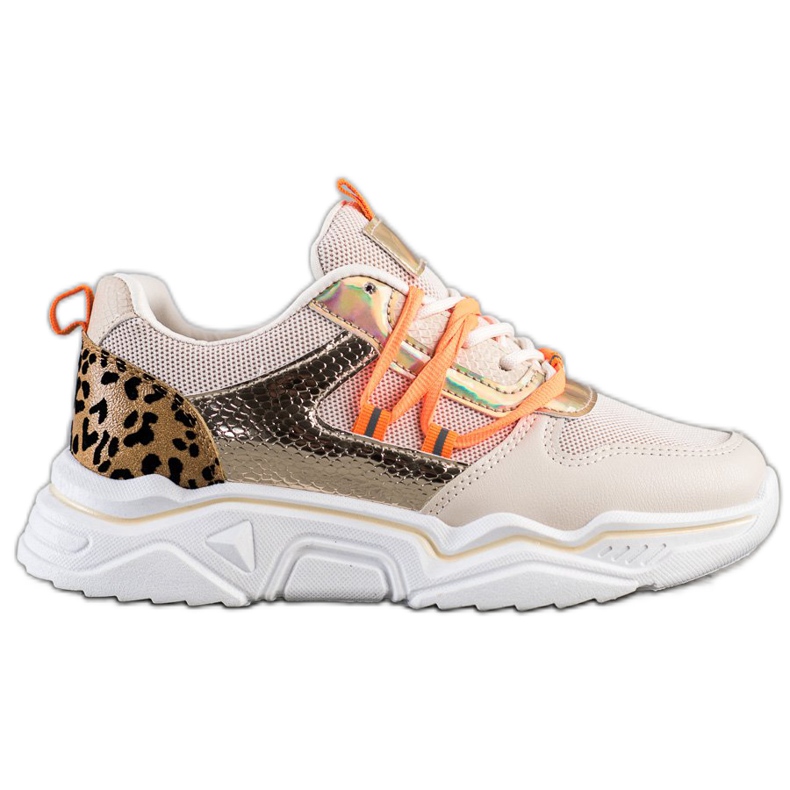SHELOVET Sneakers con stampa leopardata marrone