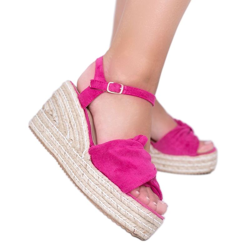 Espadrillas rosa sulla zeppa Minh