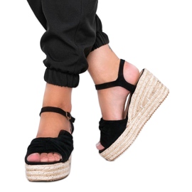 Espadrillas nere sulla zeppa Minh nero