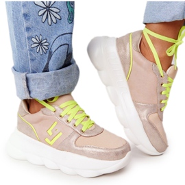 Scarpe Sportive Da Donna Sulla Piattaforma Lu Boo Beige multicolore