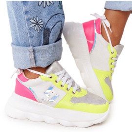 Scarpe sportive da donna sulla piattaforma lu boo white bianca multicolore