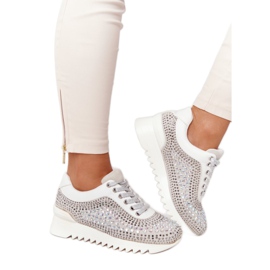 Sneakers Con Zeppa Con Paillettes Lu Boo Grigie grigio