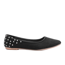Ballerine nere opache con borchie Doyer St. nero