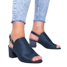 Sandali blu navy su un palo con tomaia Blubbery
