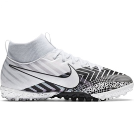 Scarpa da calcio Nike Mercurial Superfly 7 Academy Mds Tf Jr BQ5407 110 bianco, bianco, nero bianco
