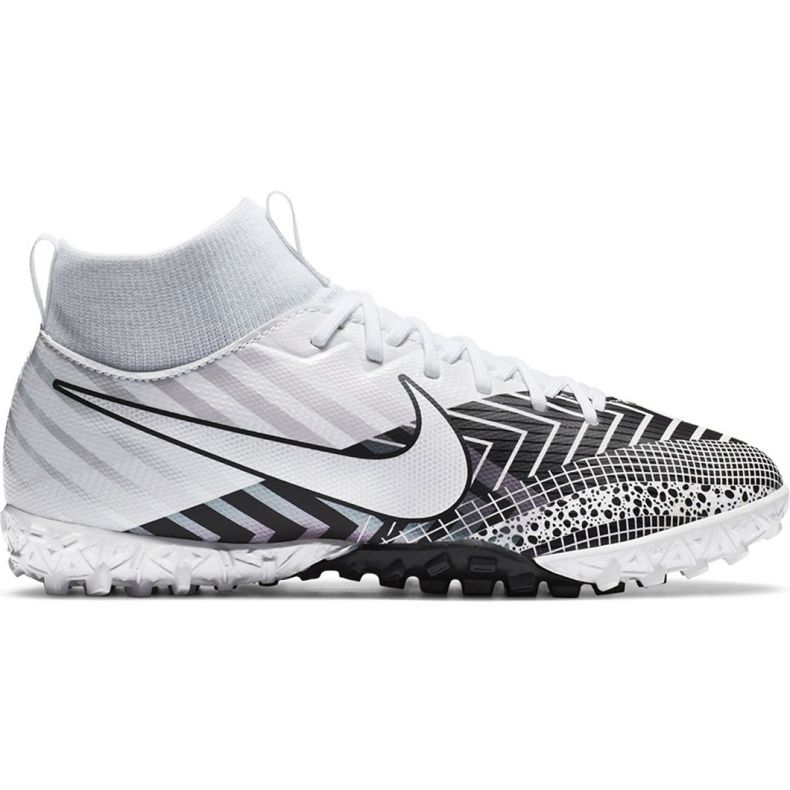 Scarpa da calcio Nike Mercurial Superfly 7 Academy Mds Tf Jr BQ5407 110 bianco, bianco, nero bianca