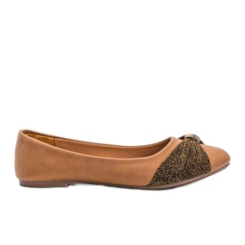 Ballerine cammello con decorazione brillante Like me marrone