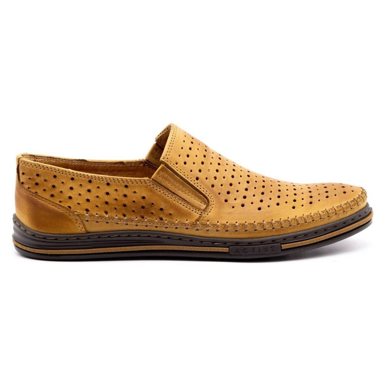 Polbut Scarpe da uomo traforate rosse 2107P arancia