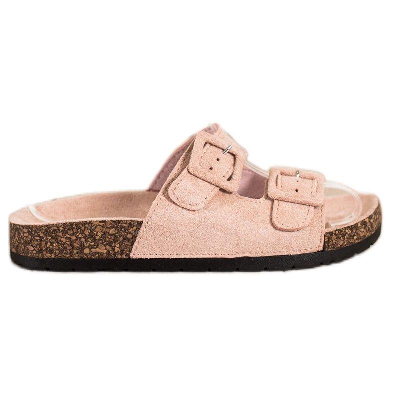 SHELOVET Comode Pantofole Con Fibbie rosa