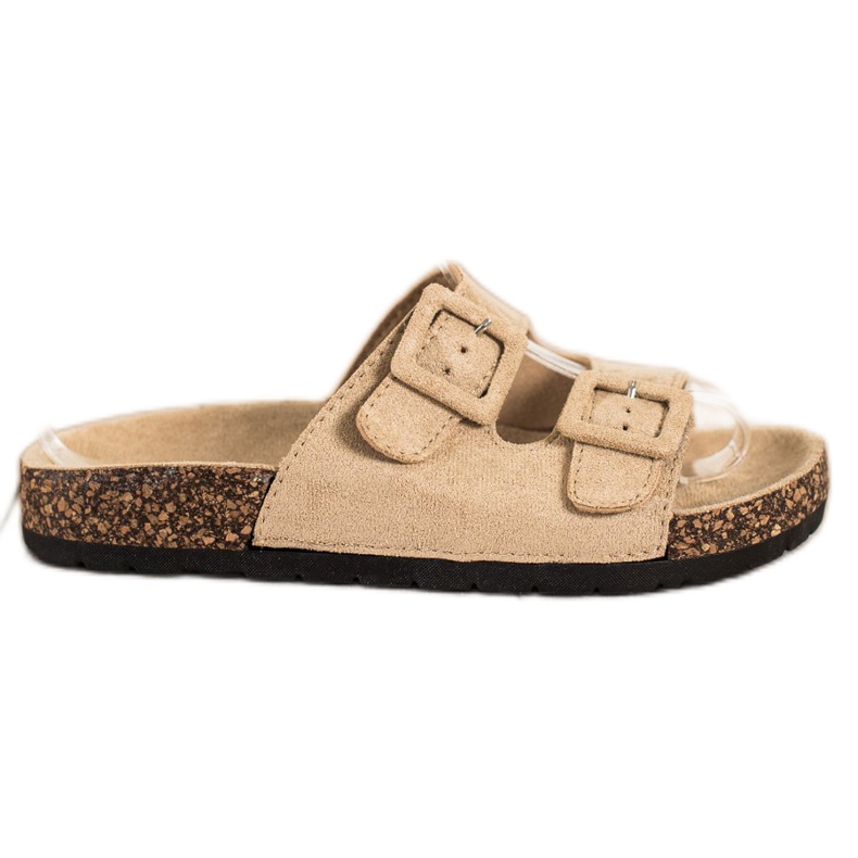 SHELOVET Comode Pantofole Con Fibbie beige