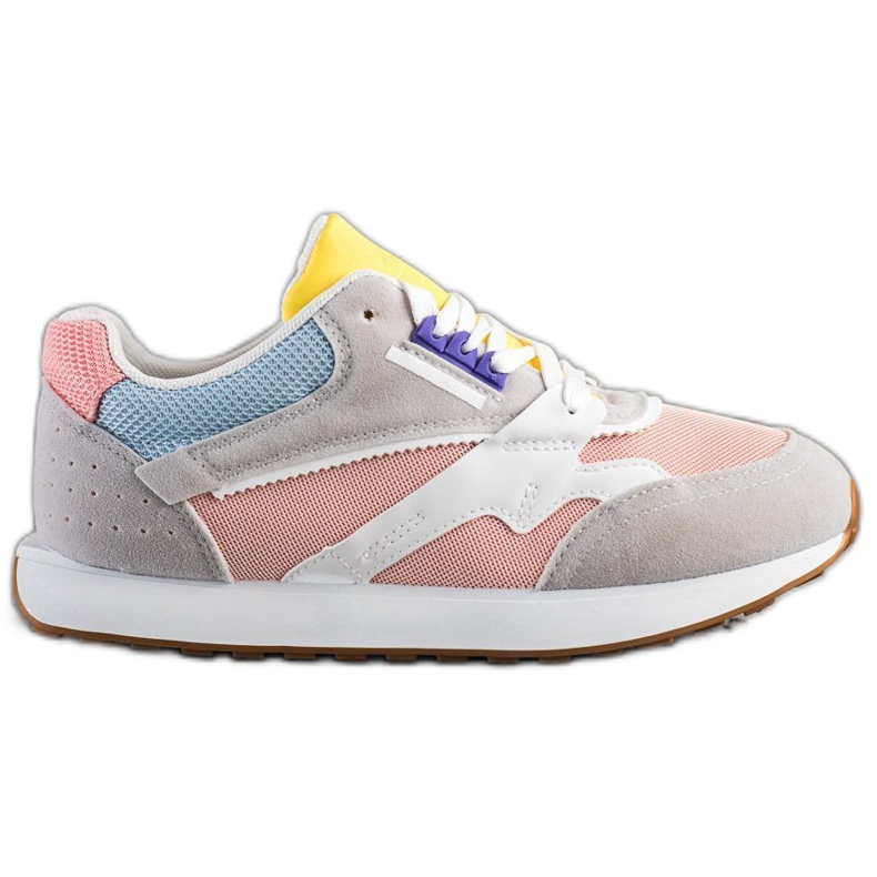 SHELOVET Scarpe sportive colorate rosa multicolore