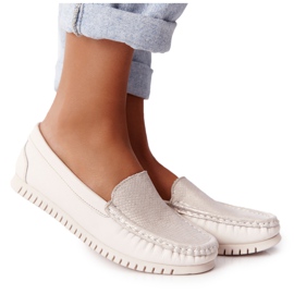 S.Barski Mocassini Donna Pelle S. Barski 97630 Ecru